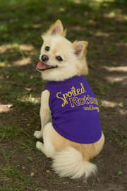 Parisian Pet 'Spoiled Rotten' Dog Shirt – Funny Embroidered T-Shirt for Dogs & Cats, Purple