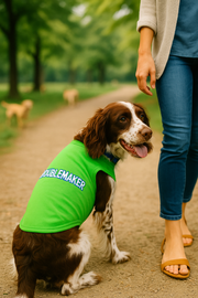 Parisian Pet 'Troublemaker' Dog & Cat T-Shirt – Funny & Comfortable Cotton Shirt, Stylish & Lightweight –Saint Patrick's Day
