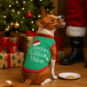 Parisian Pet 'Santa's Little Helper' Dog & Cat Shirt - Christmas Pet Apparel, Green