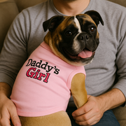 Parisian Pet 'Daddy's Girl' Pet Shirt - Dog Fashion Shirt for Dogs & Cats, Pink-Valentine's Day