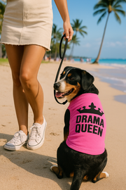 Parisian Pet 'Drama Queen' Embroidered Dog & Cat Shirt - Trendy Pet Apparel, Pink