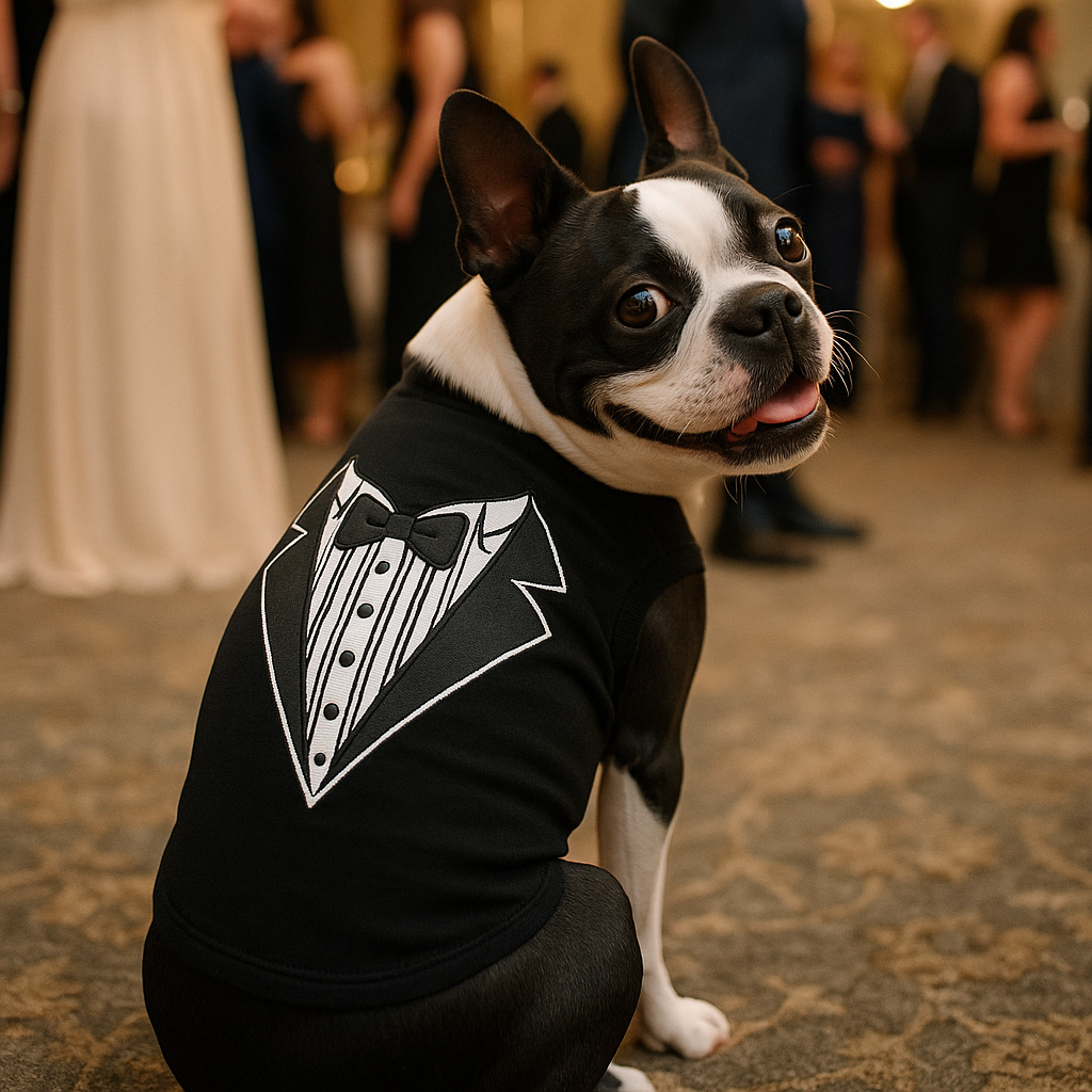 Parisian Pet 'Tuxedo' Stylish Dog Outfit – Premium Cotton Formal Wear for Special Occasions, Black