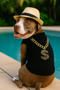 Load image into Gallery viewer, Parisian Pet 'Bling $' Dog Shirt – Sparkly Embroidered Pet T-Shirt for Dogs & Cats, Black
