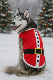 Parisian Pet 'Santa'Dog Shirt - Christmas Pet Apparel for Holiday Cheer, Red