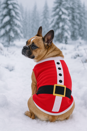 Parisian Pet 'Santa'Dog Shirt - Christmas Pet Apparel for Holiday Cheer, Red