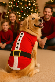 Parisian Pet 'Santa'Dog Shirt - Christmas Pet Apparel for Holiday Cheer, Red