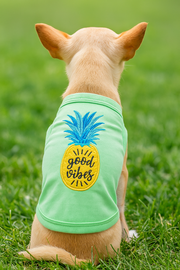 Parisian Pet 'Pineapple' Dog Shirt – Tropical Cotton Pet T-Shirt for Dogs & Cats-Saint Patrick's Day
