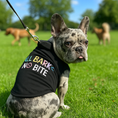 Load image into Gallery viewer, Parisian Pet 'All Bark No Bite' Embroidered Dog T-Shirt – Funny Slogan Pet Apparel for Dogs & Cats, Black
