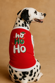 Parisian Pet 'Ho Ho Ho' Pet Holiday Shirt - Christmas Dog Outfit, Red
