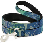 Dog Leash - Retro Monster Aqua