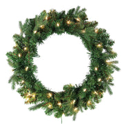 Kurt Adler 24-Inch Pre-Lit Clear Jackson Pine Wreath
