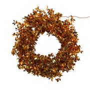 Kurt Adler 24-Inch Pre-Lit Gold Foil Wreath