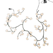 Kurt Adler 6-Foot Green Garland with 48 Warm White Rose Lights