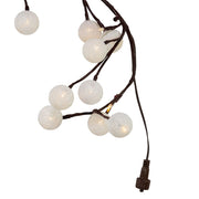 Kurt Adler 6-Foot Brown Garland Warm White Cotton Ball 48 Light LED