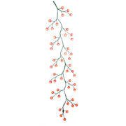 Kurt Adler 6-Foot Green Garland with 48 Red LED and Red Ball Lights