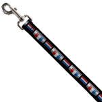 Dog Leash - CAMARO Six Badge/Stripe Black/Silver/Red/White/Blue