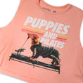 Load image into Gallery viewer, Puppies & Pilates Crop Top | Gift for Dog Moms & Yoga Lovers
