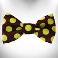 Load image into Gallery viewer, Polka Dot Dog Collars, Leads, and Bows on Brown - 4 Styles

