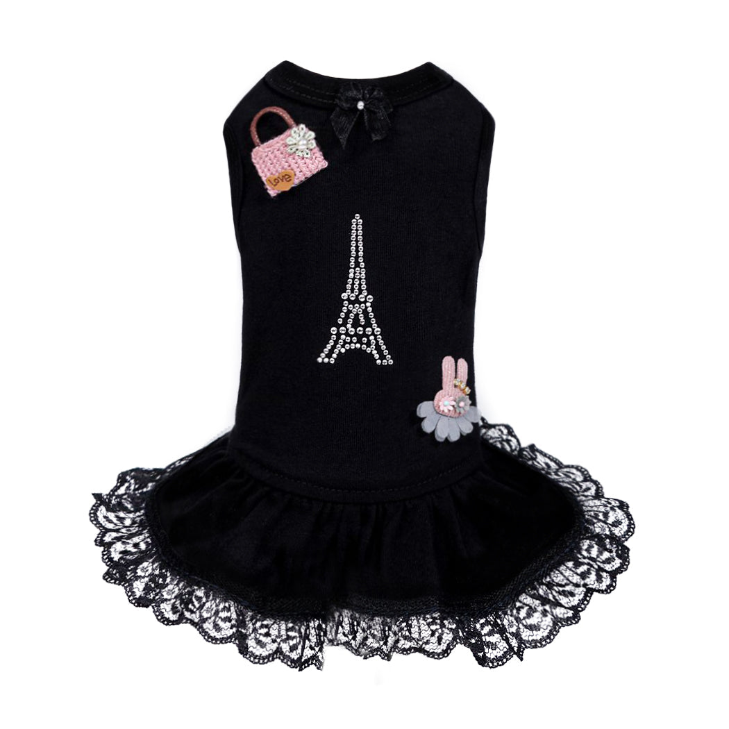 Paris Dog Cotton Dress - Designer Dog Clothes from Southlake Paws