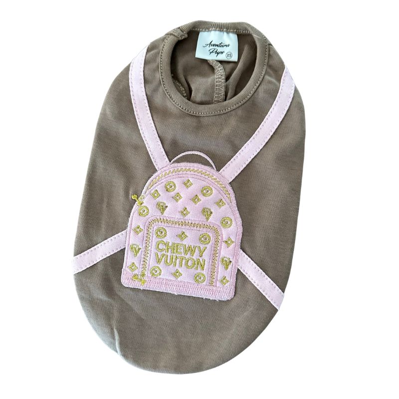 Chewy Vuitton Embroidered Dog T-Shirt - Southlake Paws