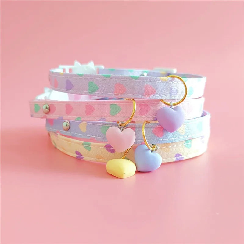 Pastel Heart Pet Collars 