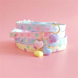 Pastel Heart Pet Collars 
