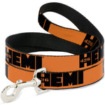 Dog Leash - HEMI 426 Logo Repeat Orange/Black