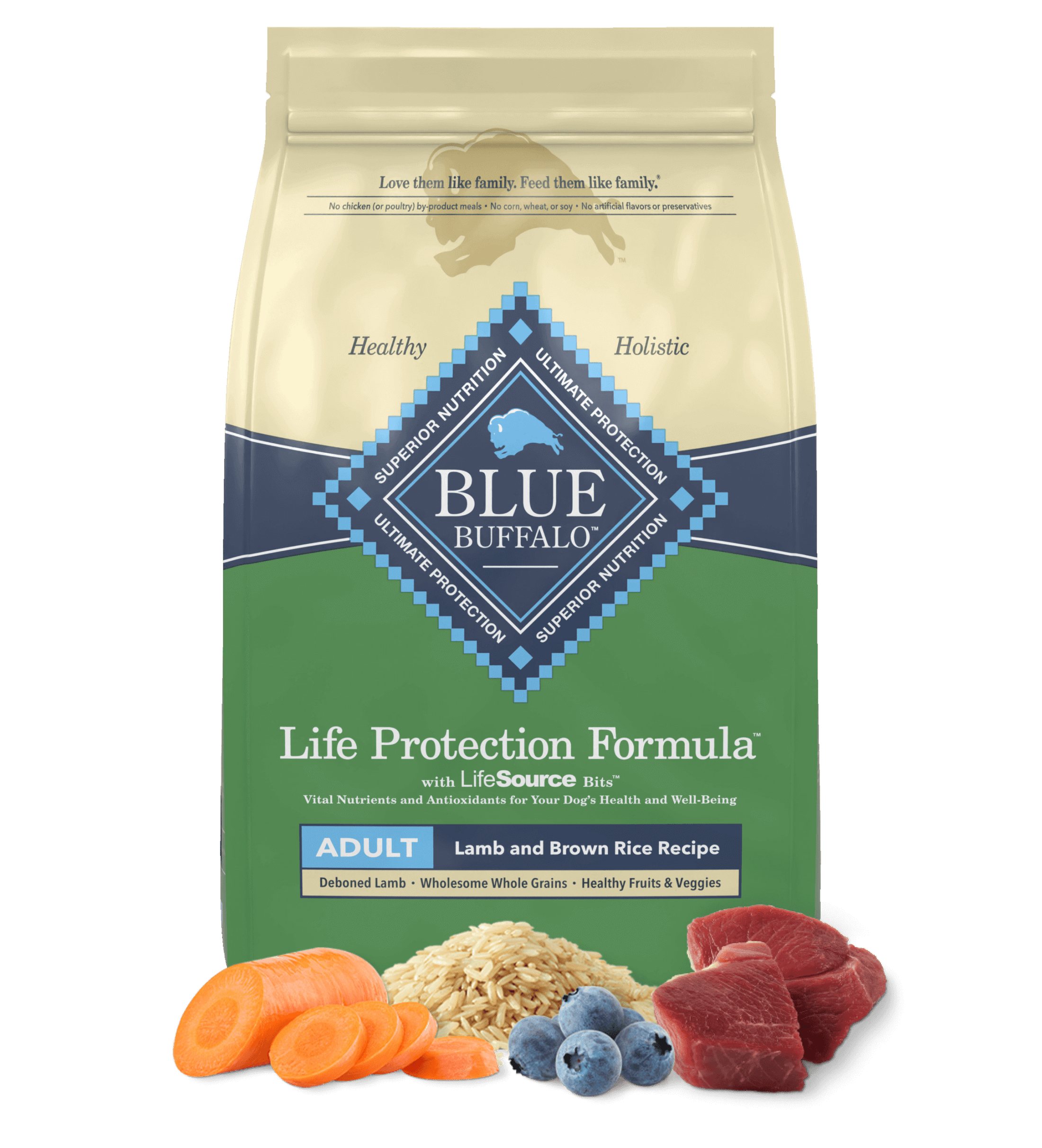 Blue Buffalo Adult Lamb and Brown Rice Dry Dog Food 