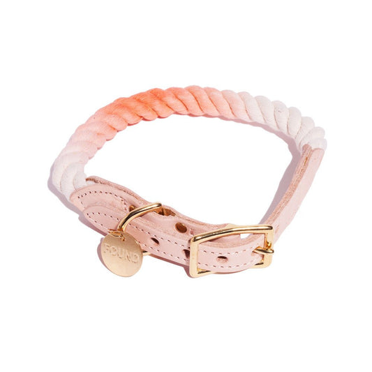 Dog Collars Premium Peach Ombre Cotton Rope Cat & Dog Collar