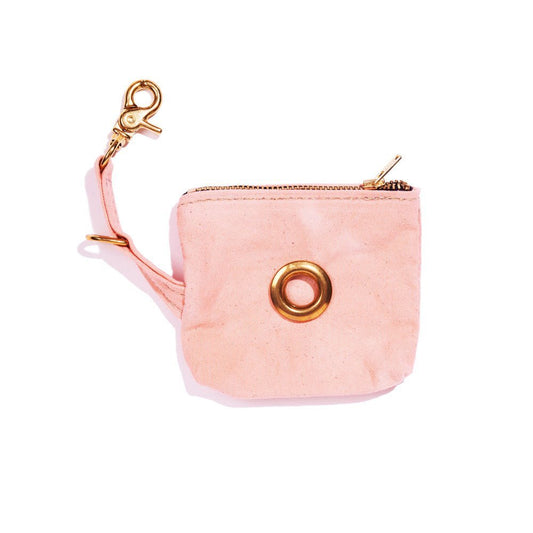 Poop Bag Pouches Premium Peach Cotton Canvas Poop Bag Pouch