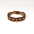 Load image into Gallery viewer, Leather Dog Collar in Brown - Pearl, Made in Italy

