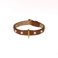 Load image into Gallery viewer, Leather Dog Collar in Brown - Pearl, Made in Italy

