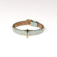 Load image into Gallery viewer, Leather Dog Collar in Cloud - Pearl, Made in Italy
