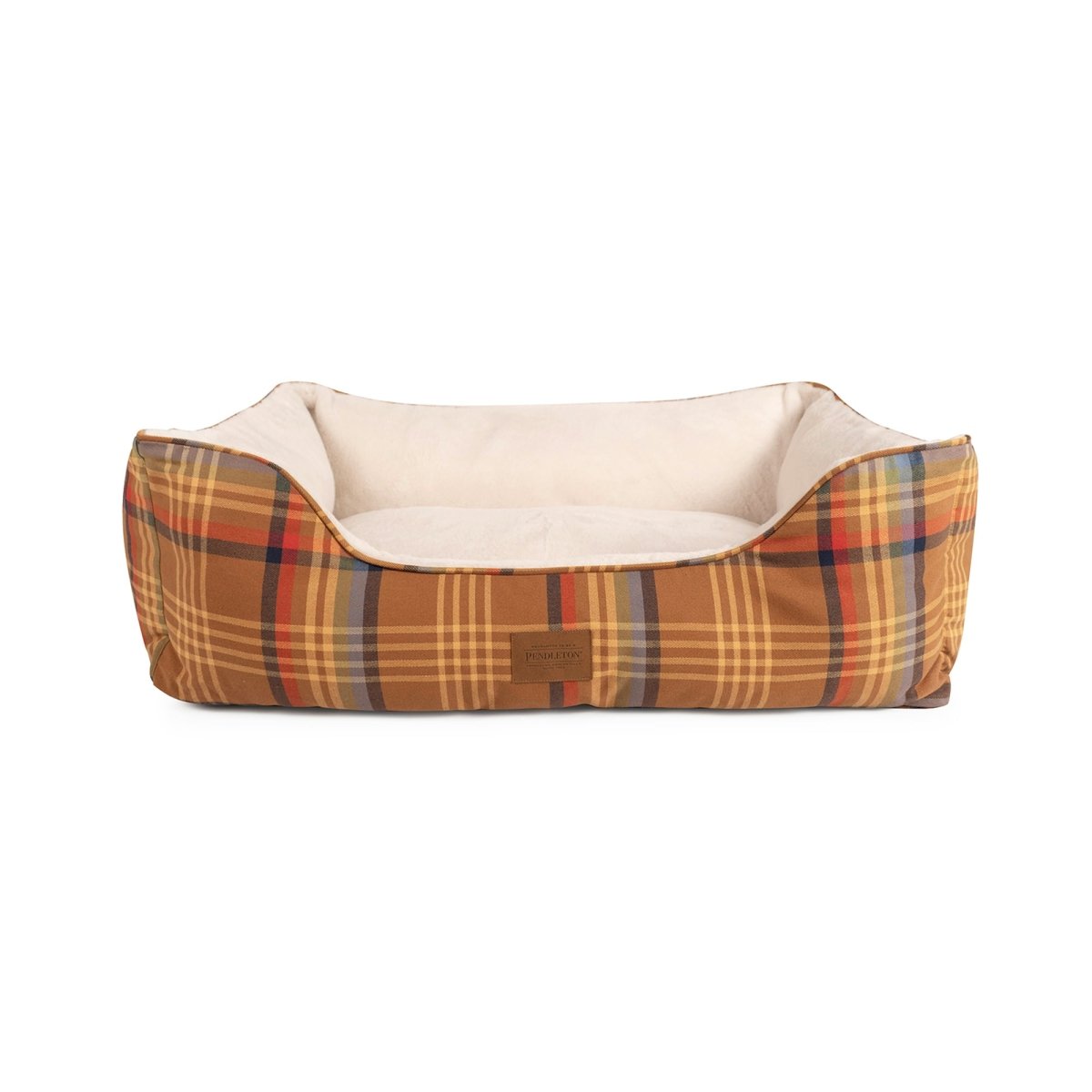 Pendleton Plaid Cozy Kuddler - Bolster Dog Bed - Desert Plaid - Medium