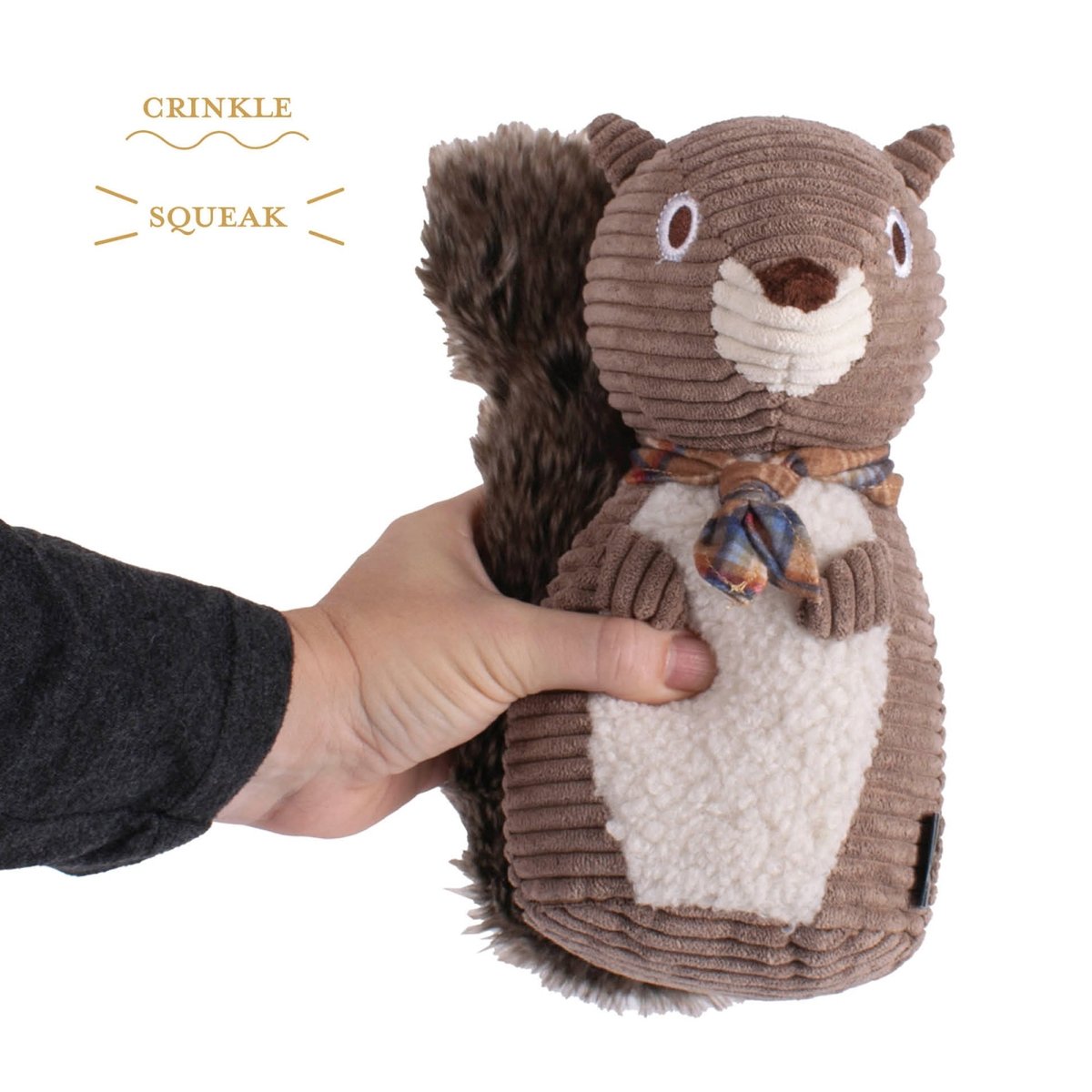 Pendleton Plush Squirrel Toy - Plush Dog Toy