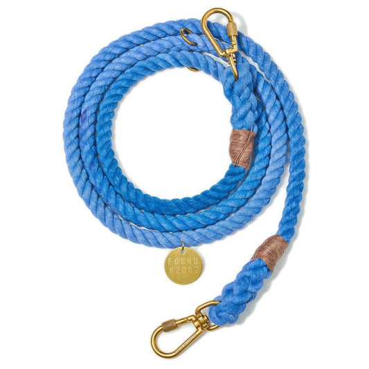 Shop Leashes Premium Periwinkle Cotton Rope Dog Leash, Adjustable - Found My Animal