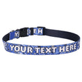 Load image into Gallery viewer, Personalized Bandana Blue Dog Collar
