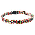 Load image into Gallery viewer, Personalized Peppermint Stick Chevron Stripes Dog Collar
