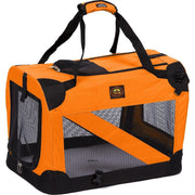 Pet Life ® '360° Vista View' Zippered Soft Folding Collapsible Durable Metal Framed Pet Dog Crate House Carrier