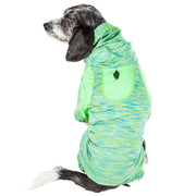 Pet Life ® Active 'Downward Dog' 4-Way-Stretch Fitness Yoga Dog Tracksuit Hoodie