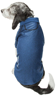 Pet Life ® Active 'Fur-Flex' Stretch and Quick-Dry Anti-Odor Fitness Yoga Dog Polo T-Shirt