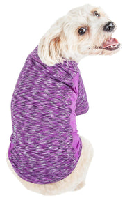 Pet Life ® Active 'Warf Speed' Heathered Ultra-Stretch Yoga Fitness Dog T-Shirt