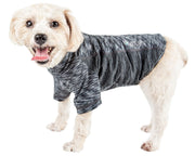 Pet Life ® Active 'Warf Speed' Heathered Ultra-Stretch Yoga Fitness Dog T-Shirt