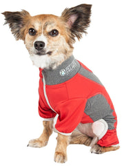 Pet Life ® Active 'Warm-Pup' Stretchy and Quick-Drying Fitness Dog Yoga Warm-Up Tracksuit