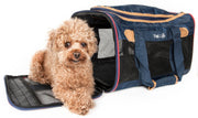 Pet Life ® 'Aero-Zoom' Airline Approved lightweight Wire Framed Folding Collapsible Fashion Pet Dog Carrier