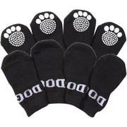 Pet Life ® Anti-Slip Rubberized Gripped Breathable Stretch Pet Dog Socks - Set of 4
