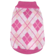Pet Life ® 'Argyle Style' Ribbed Knitted Fashion Designer Dog Sweater