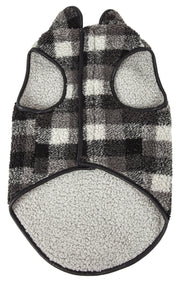 Pet Life ®  'Black Boxer' Classical Fashion Insulated Plaid Dog Coat