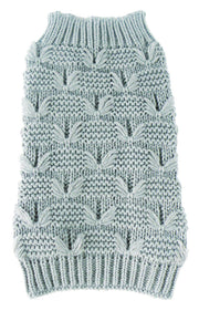 Pet Life ® Butterfly Stitched Heavy Cable Knitted Fashion Turtle Neck Dog Sweater