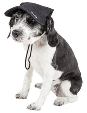 Pet Life ®  'Cap-Tivating' UV Protectant Adjustable Fashion Dog Hat Cap
